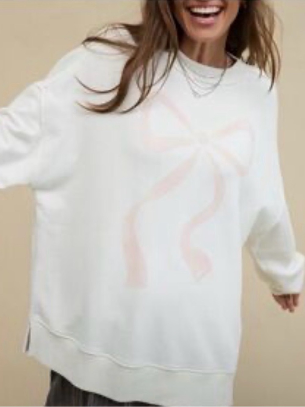 AERIE bow sweatshirt